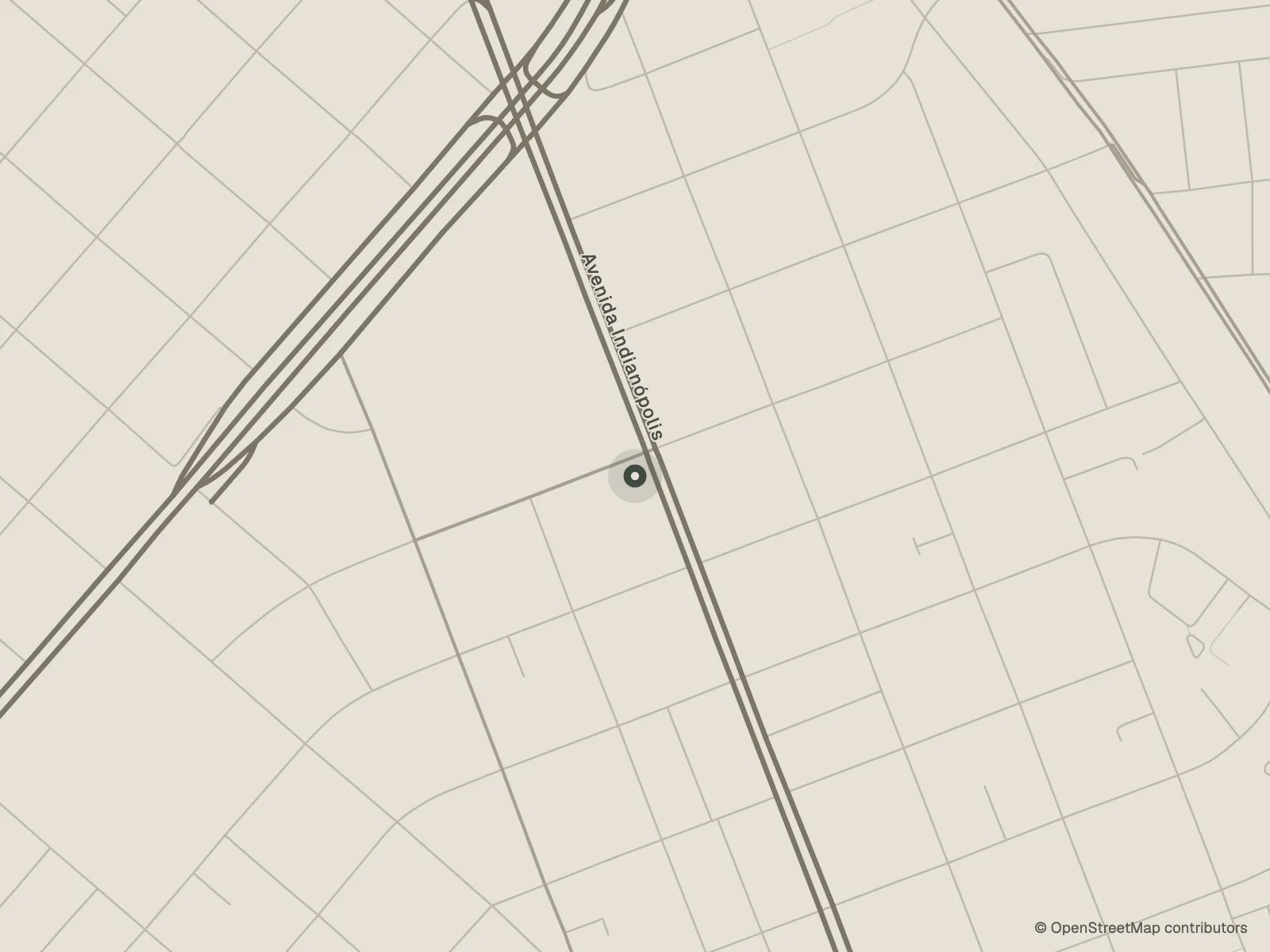 Mapa esquemático da região da Avenida Indianópolis, com marcador no endereço de atendimento.